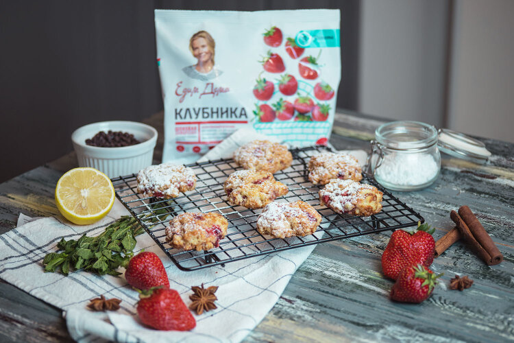 Клубничное печенье